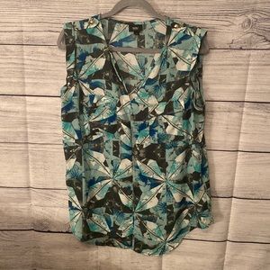 Mossimo large green short sleeve blouse